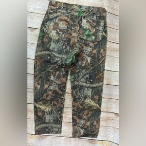 Mens Vintage Wrangler Camo Advantage Timber Jean Pant Double Knee Hunting 34x30
